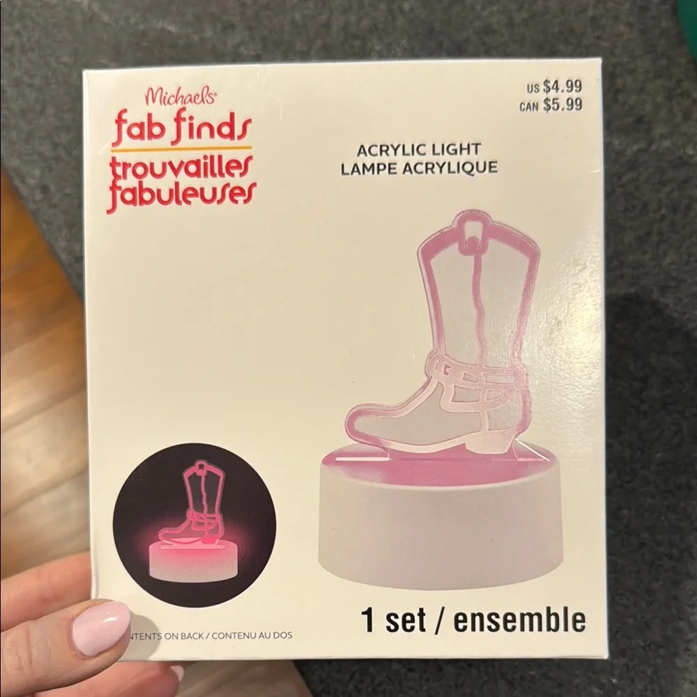 Cowboy Boot Acrylic Mini Light